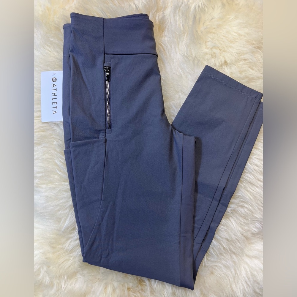 Athleta Headlands Hybrid Tight Leggings, Fog Grey, Size 8, NWT - Picture 5 of 9
